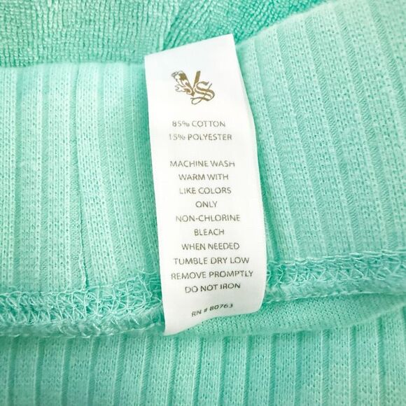 PLUSH & LUSH x VICTORIA'S SECRET | Turquoise Terry Y2K Pants Wide Leg | Large - Picture 8 of 8